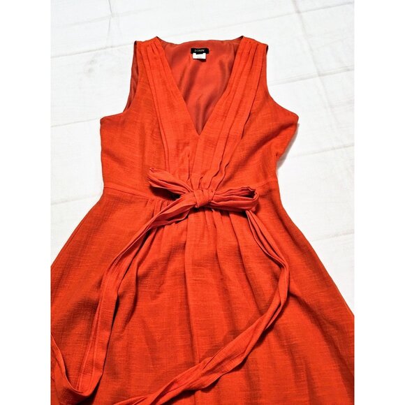 J Crew Elinor Dress Linen Blend Women's Size 0 Boho Summer Spring - Picture 2 of 9